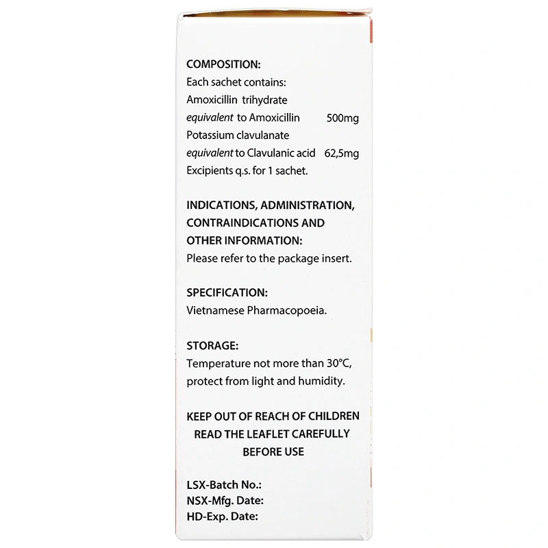Aumoxka Mebi 500mg/62,5mg điều trị nhiễm khuẩn (10 gói x 2g) - 3